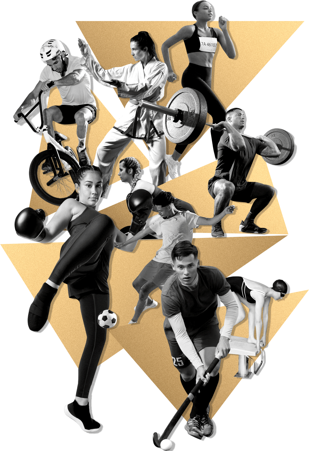 Athletes from various sports